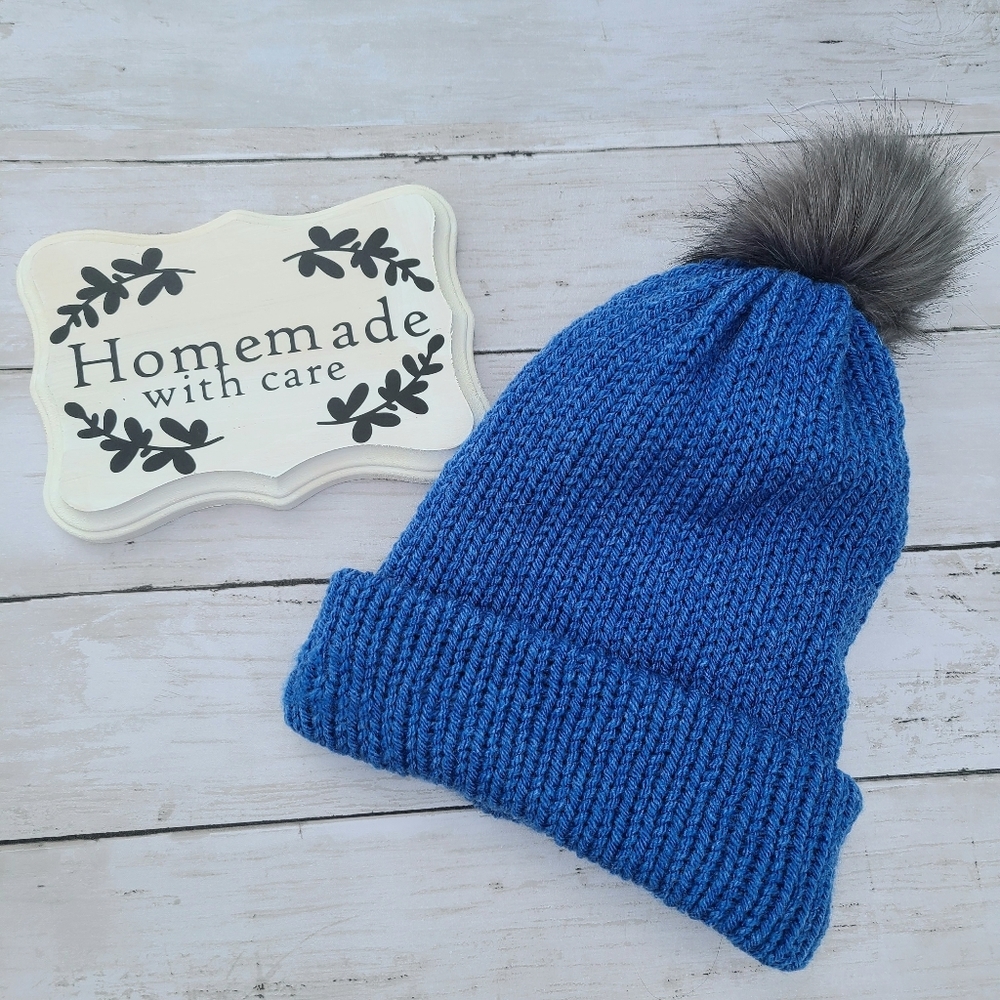 Unisex thick Royal blue Winter hat